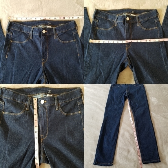 H&M &DENIM Skinny Regular Ankle Dark Blue Denim Size 8 - Picture 8 of 9